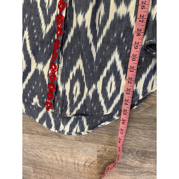 Sundance Isabel Ikat Button Front Shirt Dress Small Petite - Picture 11 of 11